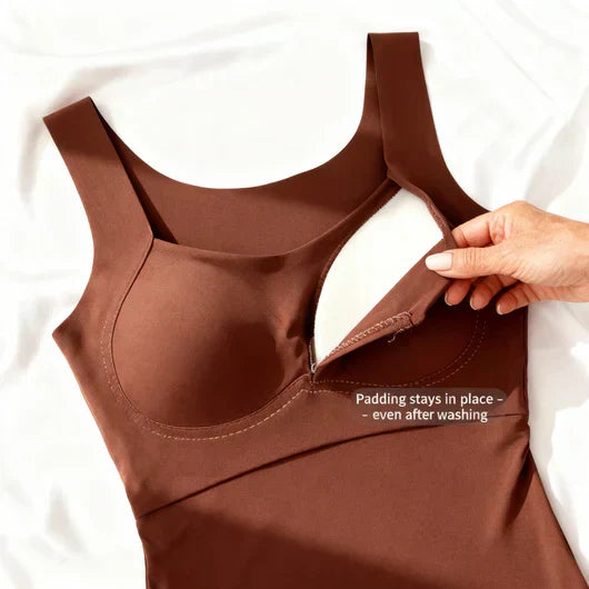 Lourdes Sleeveless Top with Built-in Bra