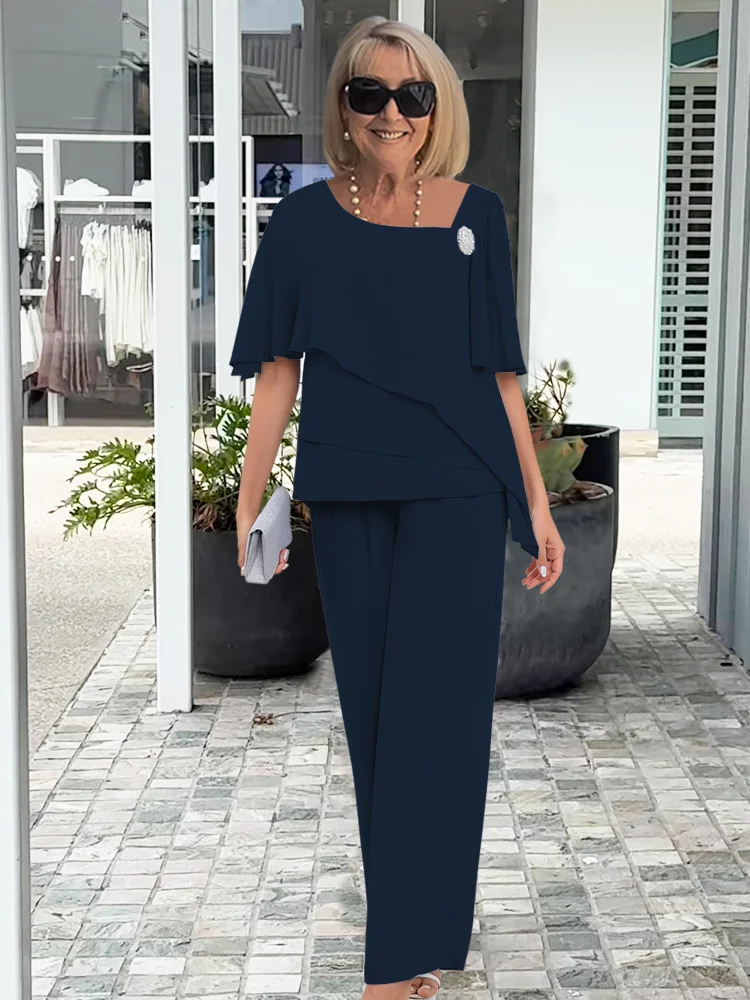 Willa | Flowy Chiffon Pant Set