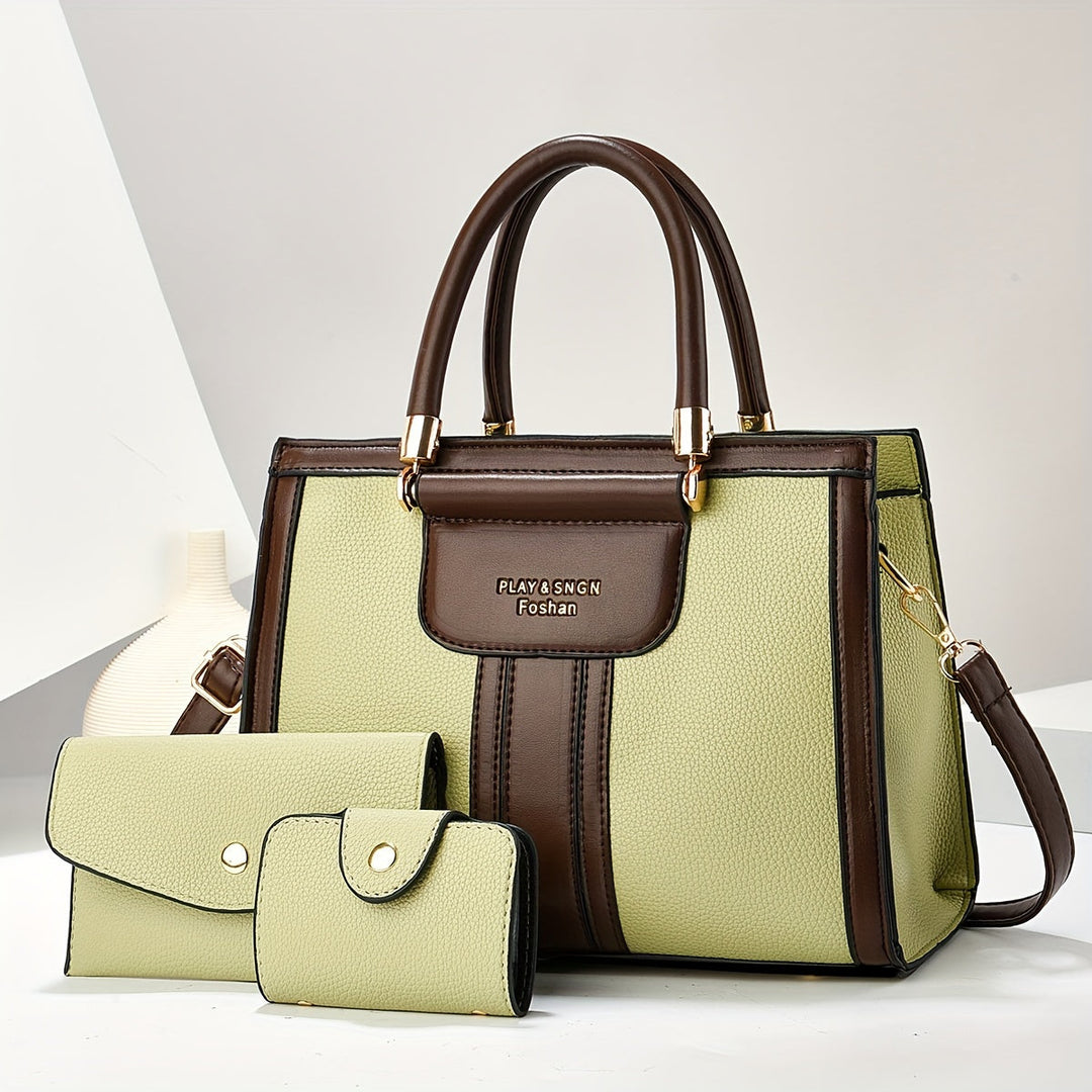 Luna | Elegant 3-Piece Leather Bag Set