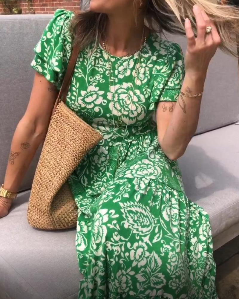 Floral Long Sleeve Maxi Dress