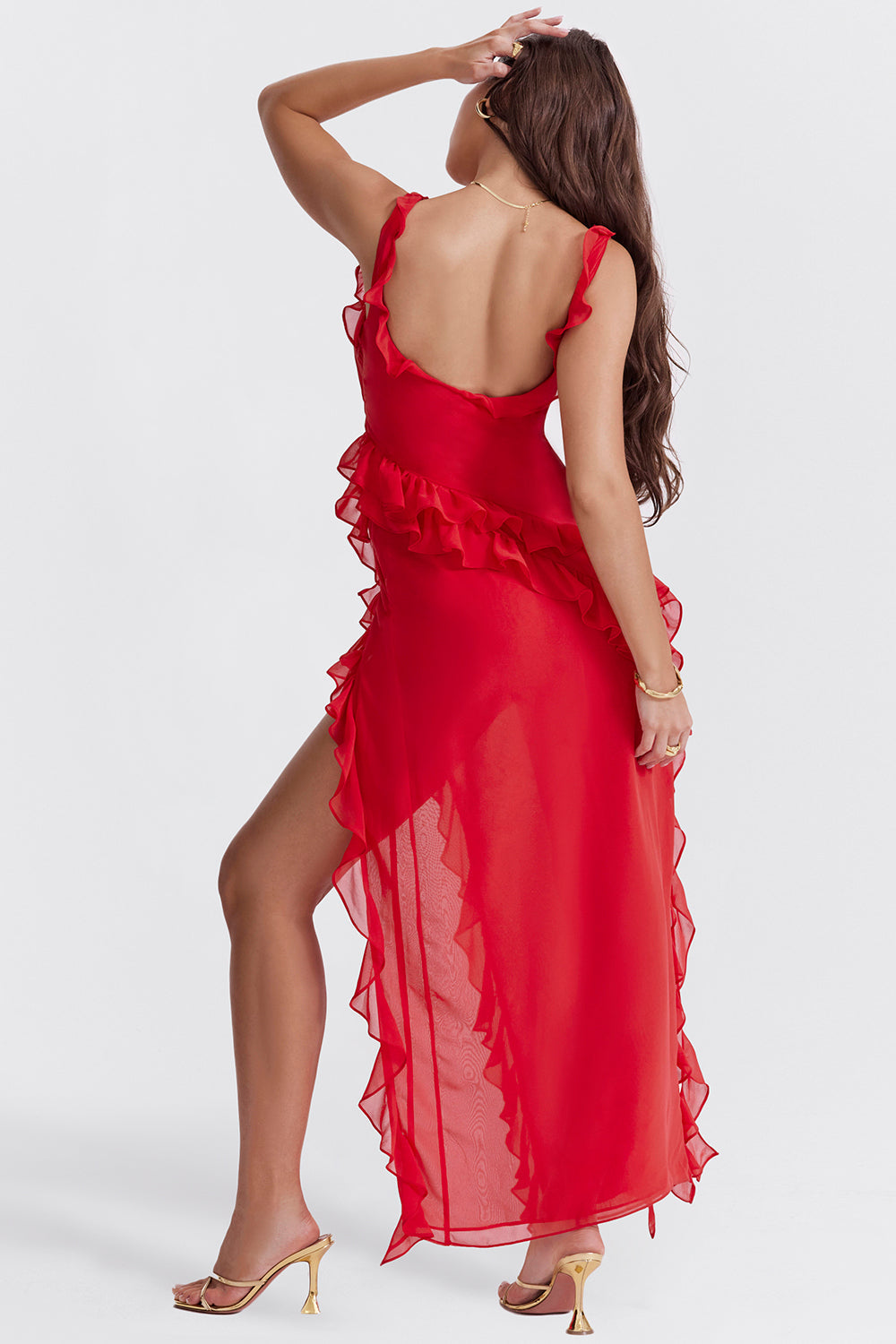 Radiant Ruffled Midi Dress