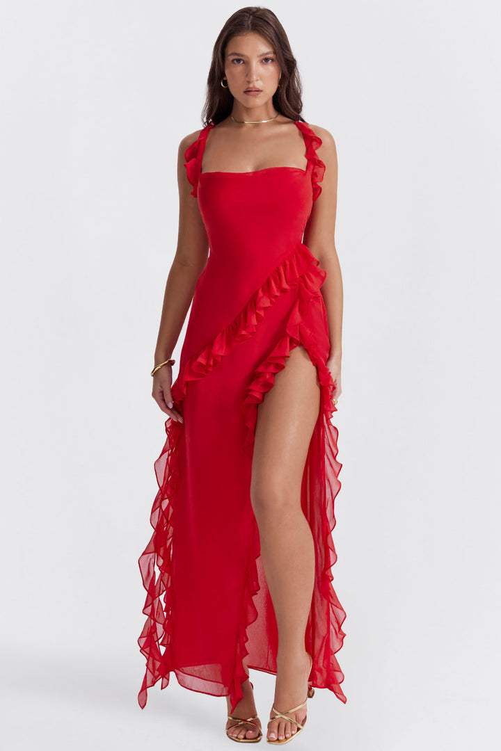 Radiant Ruffled Midi Dress
