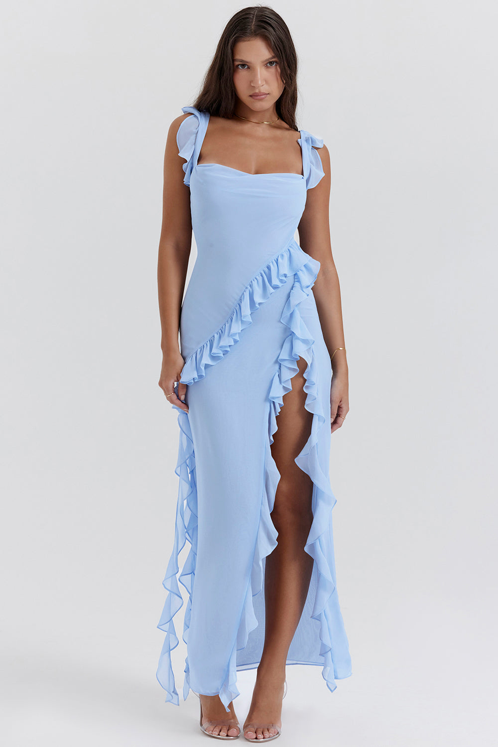 Radiant Ruffled Midi Dress
