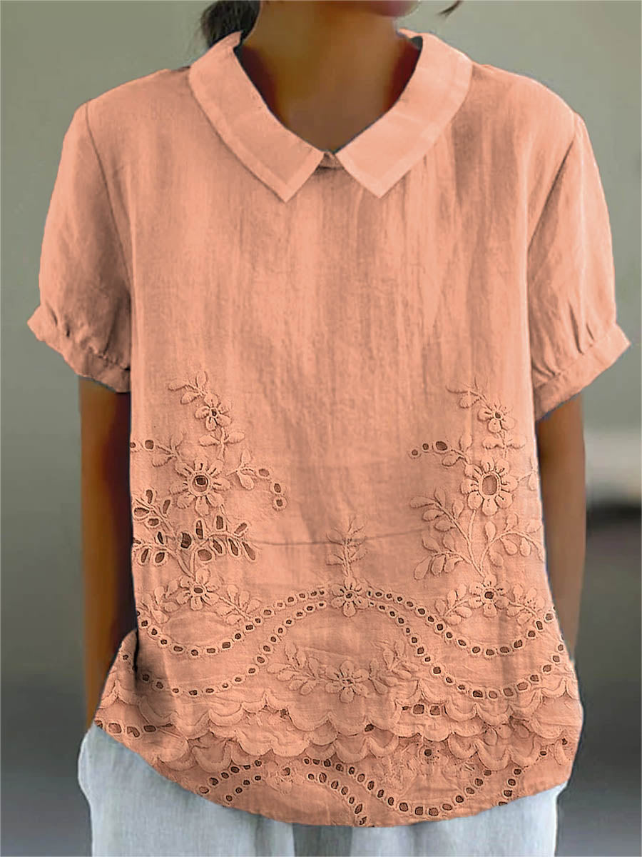 Lily Floral Embroidered Shirt
