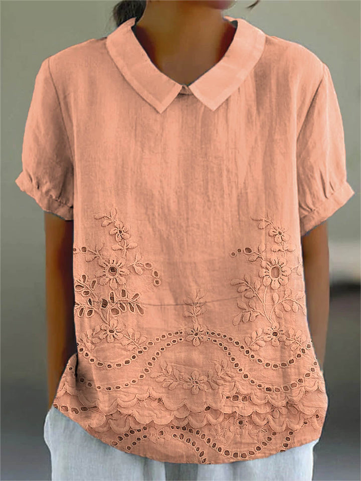 Lily Floral Embroidered Shirt
