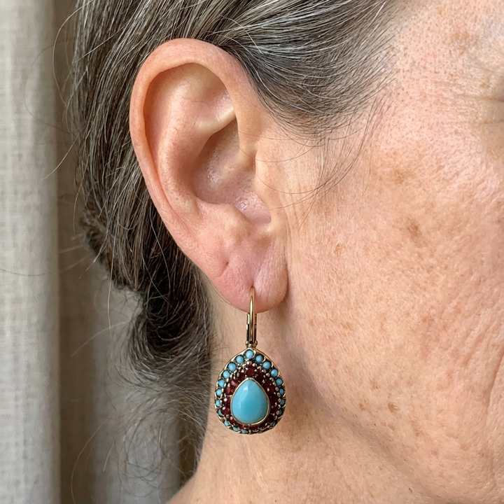 Autumn | Vintage Crystal Teardrop Earrings