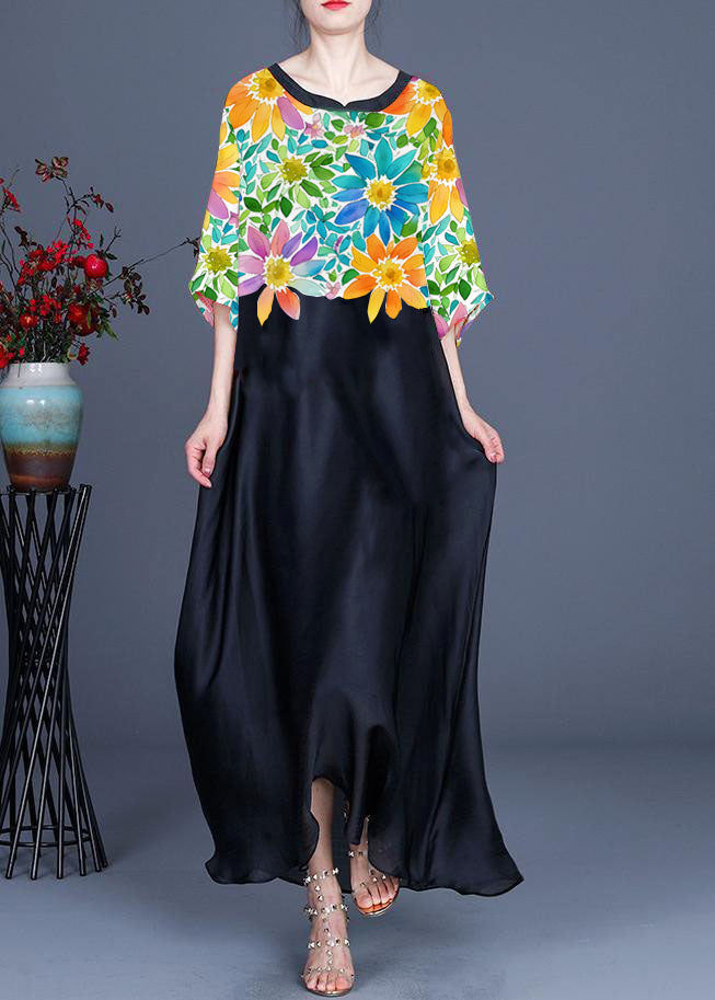 Red Print Plus Size Chiffon Dress