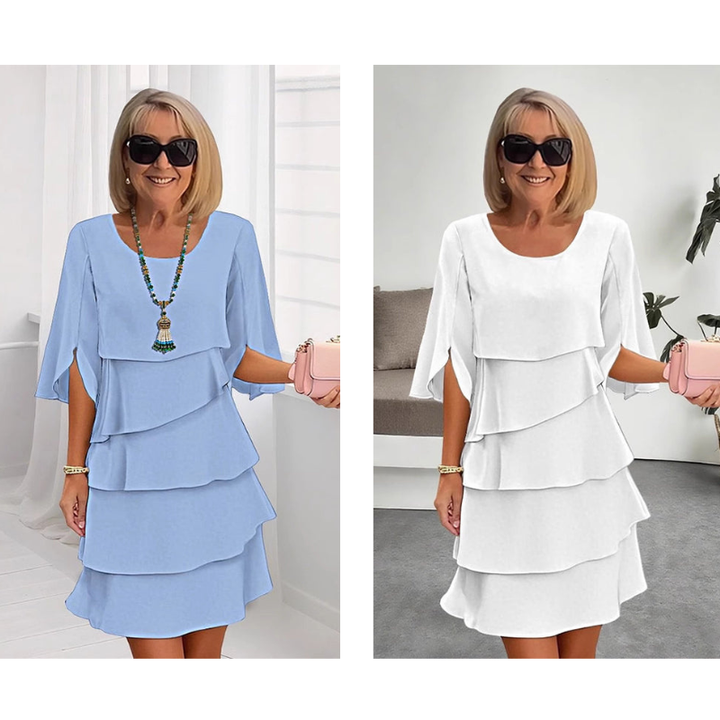 Layered Ruffled Sleeve Dress