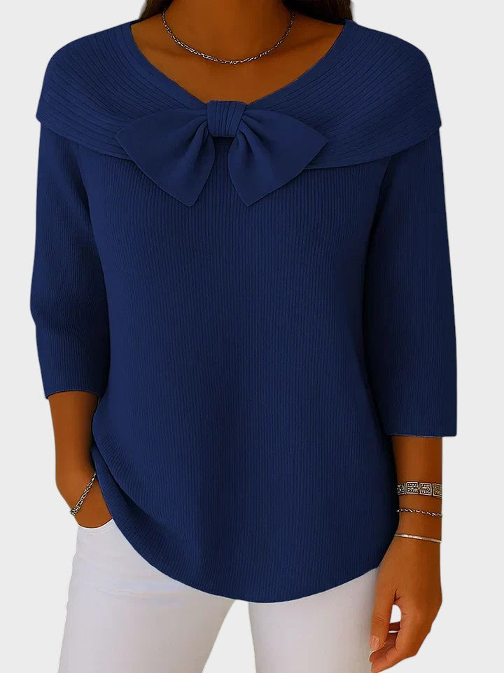 Cat Bow Knit Sweater