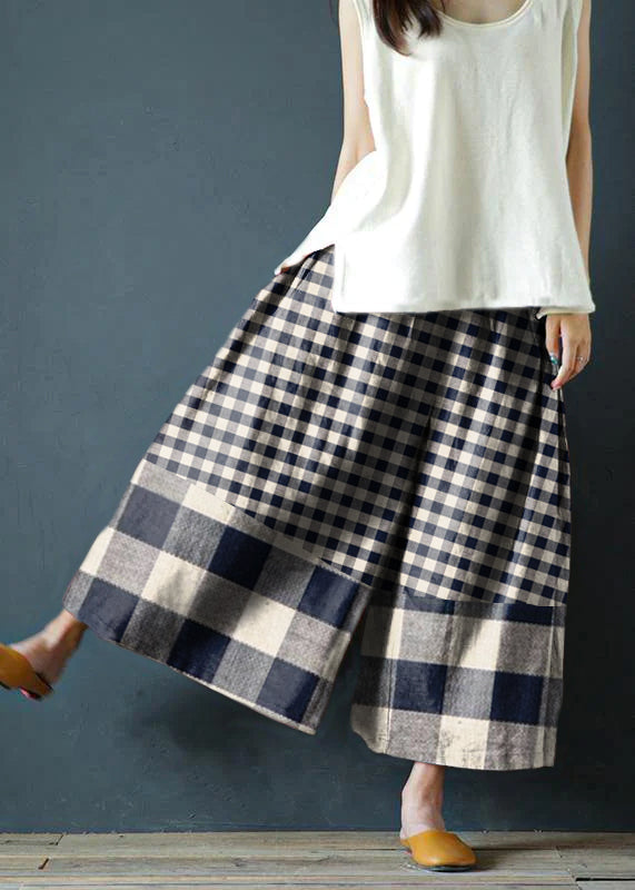 Cotton Linen Wide-Leg Pants