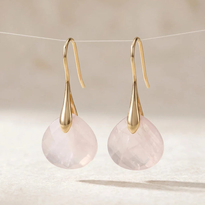Willow | Compassion Rose Quartz Drop Earrings