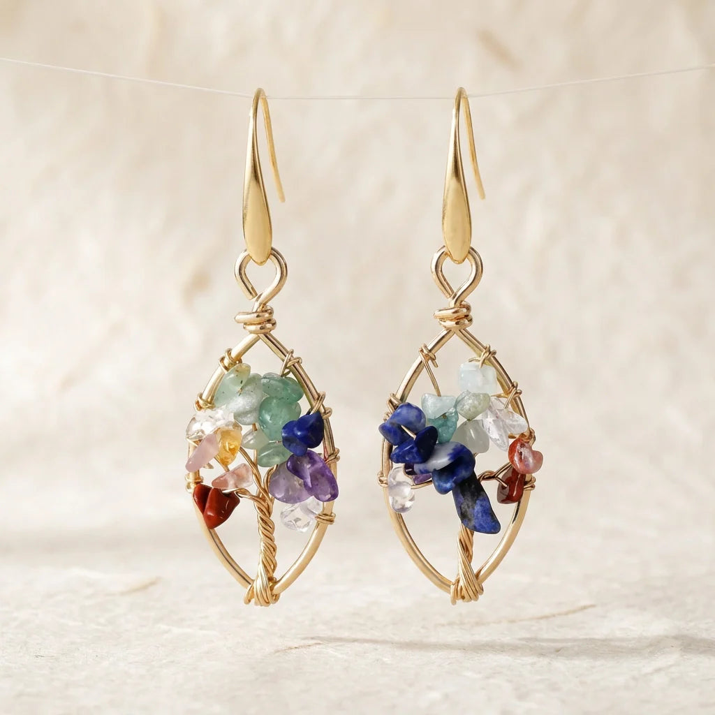 Wren | Chakra Tree of Life Earrings