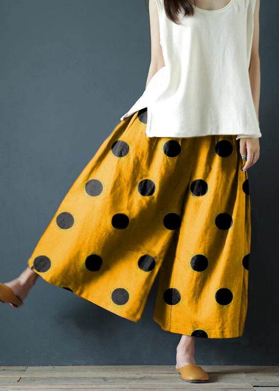Cotton Linen Wide-Leg Pants
