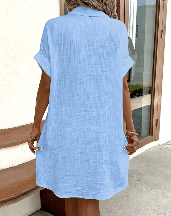 Luz™ - Comfortable Shirt Dress with Button Details