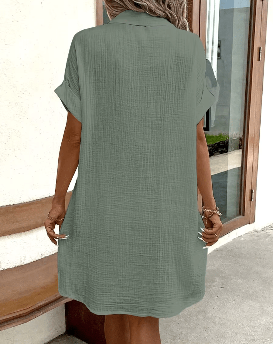 Luz™ - Comfortable Shirt Dress with Button Details