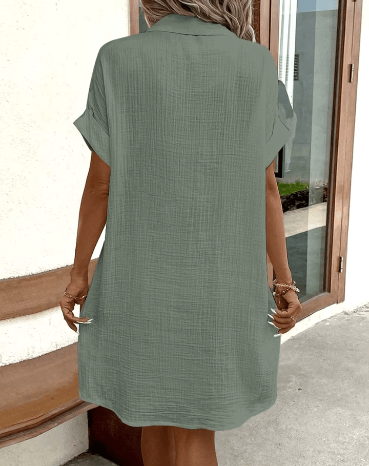 Luz™ - Comfortable Shirt Dress with Button Details