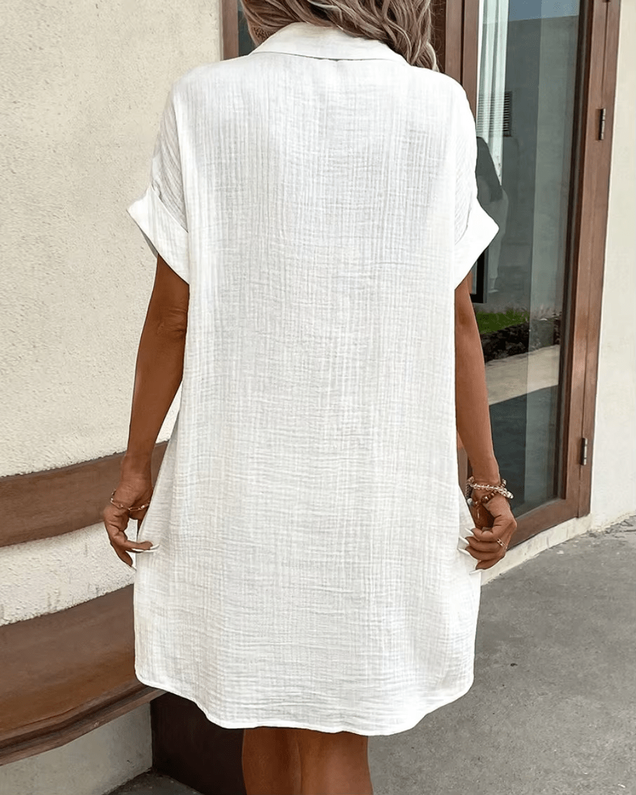 Luz™ - Comfortable Shirt Dress with Button Details