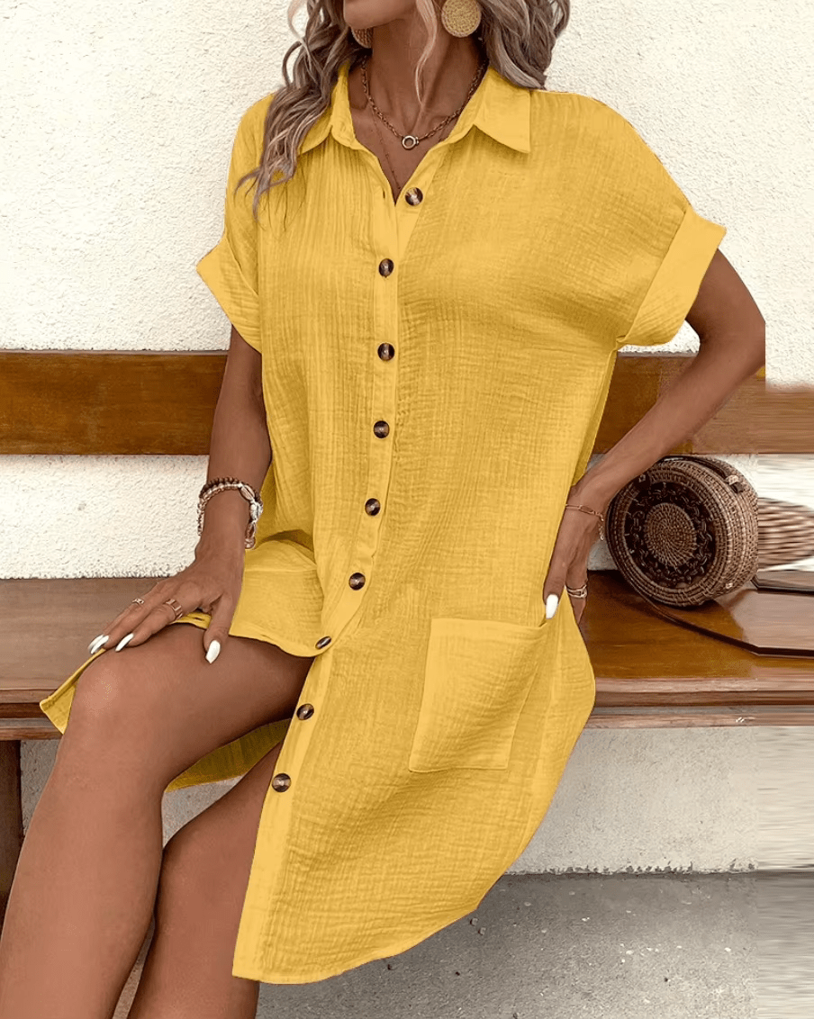 Luz™ - Comfortable Shirt Dress with Button Details