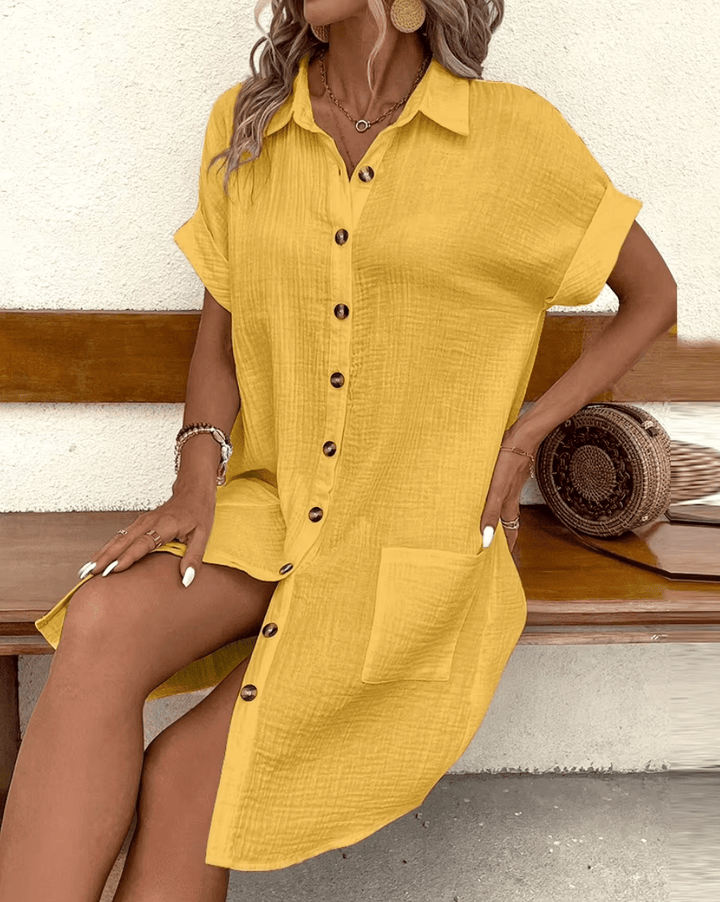 Luz™ - Comfortable Shirt Dress with Button Details