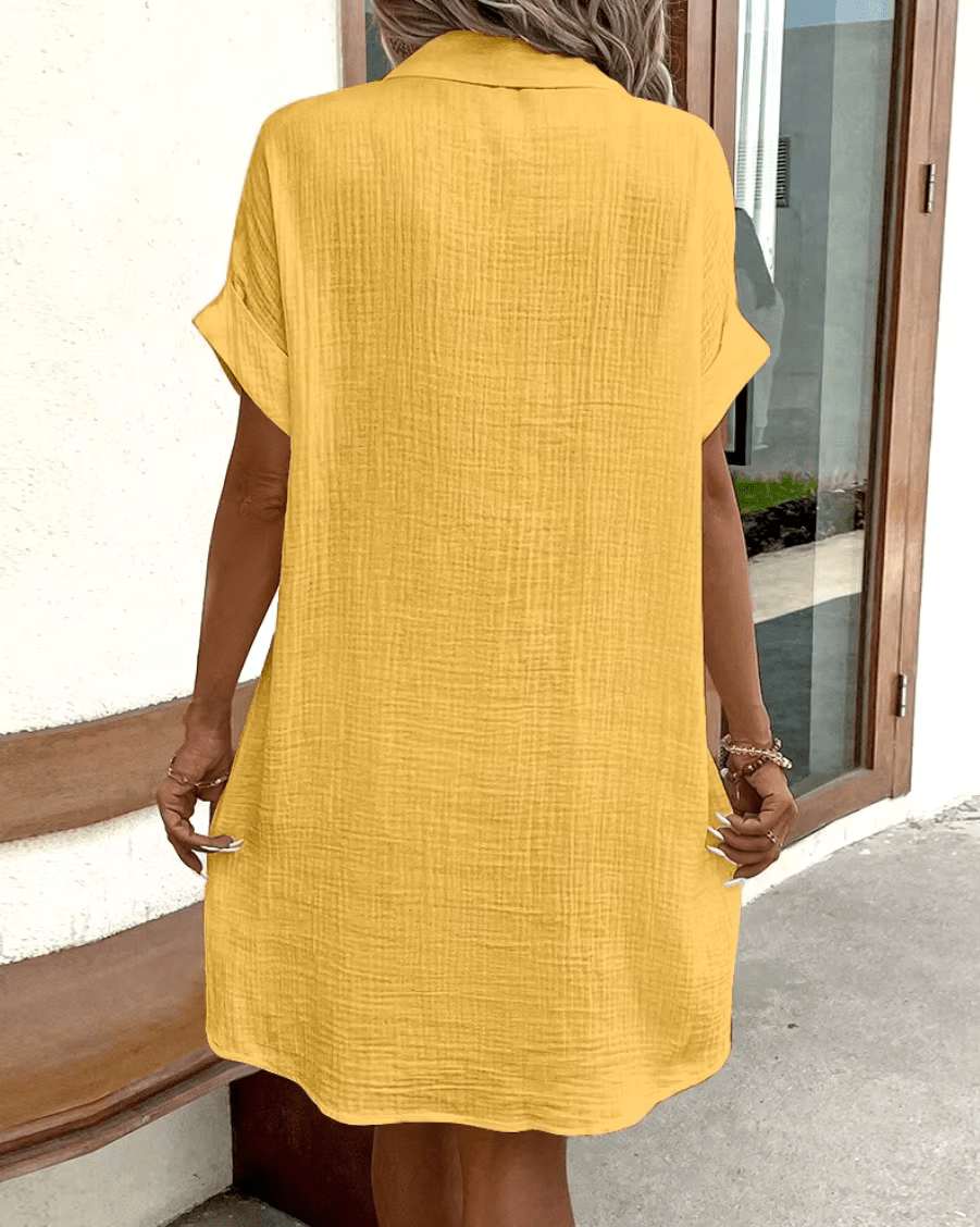 Luz™ - Comfortable Shirt Dress with Button Details