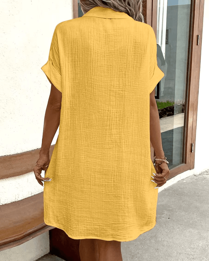 Luz™ - Comfortable Shirt Dress with Button Details