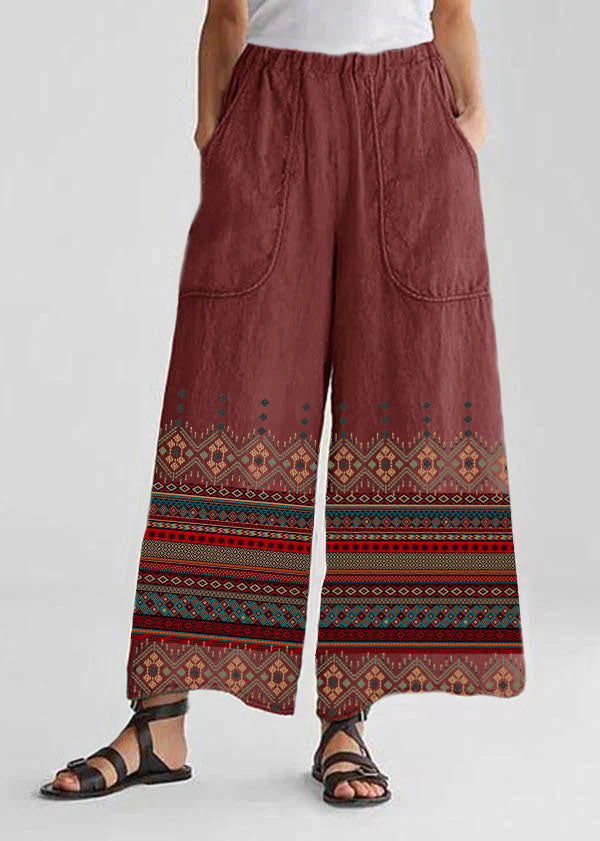 Casual Cotton Linen Wide-Leg Pants