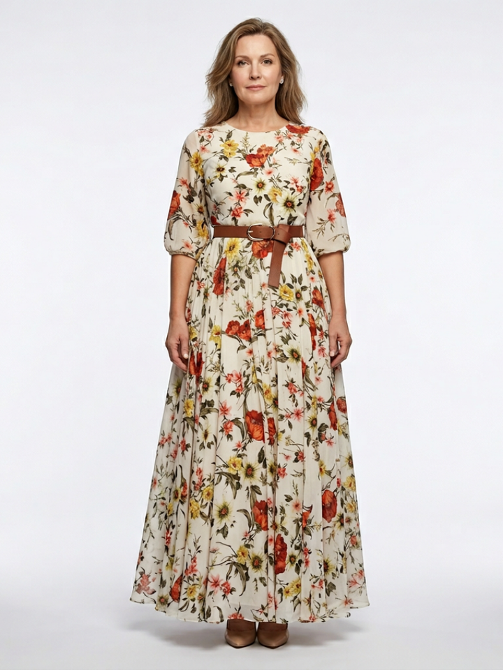 Marilyn | Belted Maxi Dress