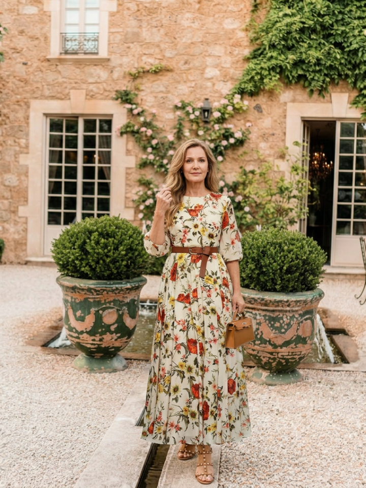 Marilyn | Belted Maxi Dress