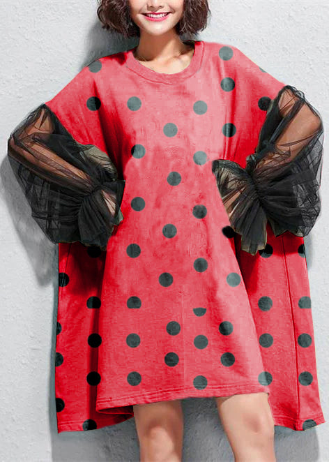 Lace Patchwork Midi Cotton Dress