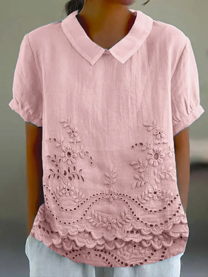 Lily Floral Embroidered Shirt