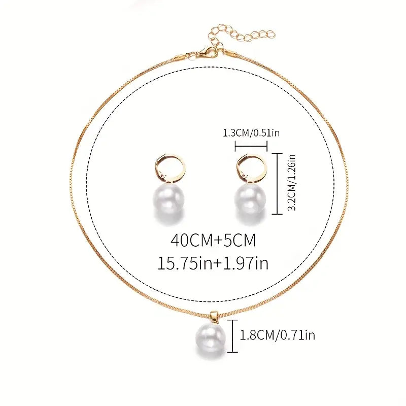Ottilie | Elegant, Graceful Pearl Necklace Set