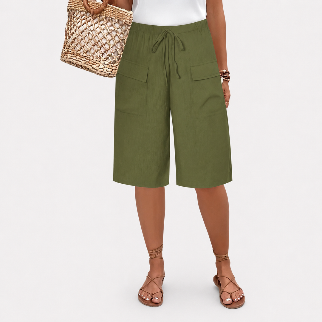 Celine | Linen Blend Shorts