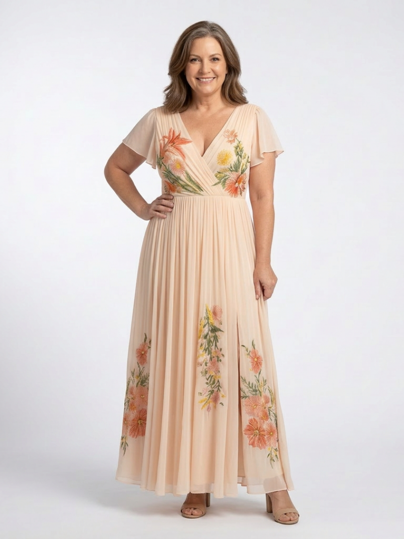 Amelia | Pleated Maxi Dress