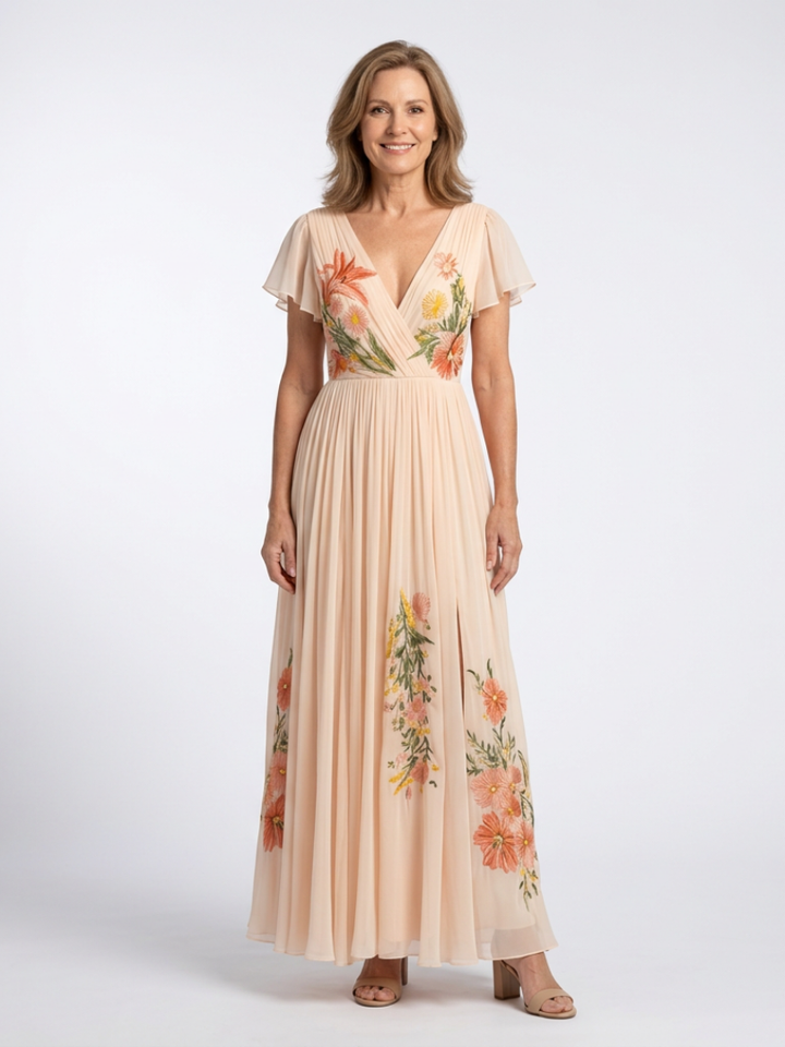 Amelia | Pleated Maxi Dress