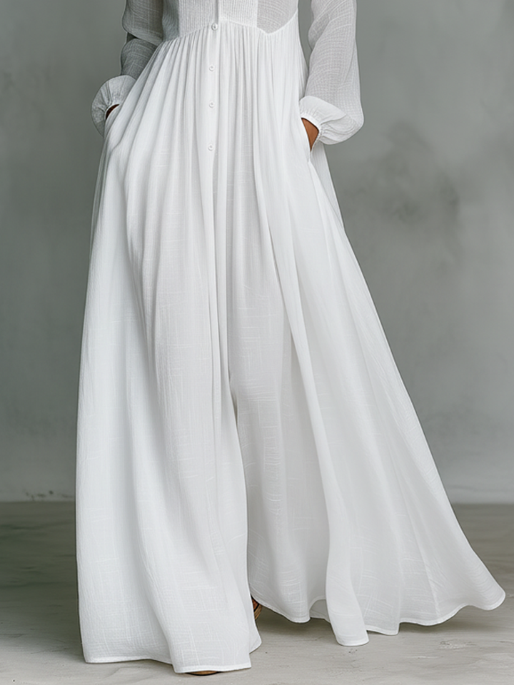 Serena Fluid Button Maxi Dress