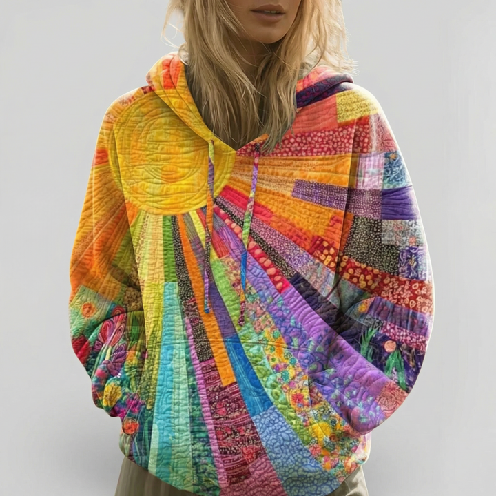 Multicolour Patchwork Hoodie