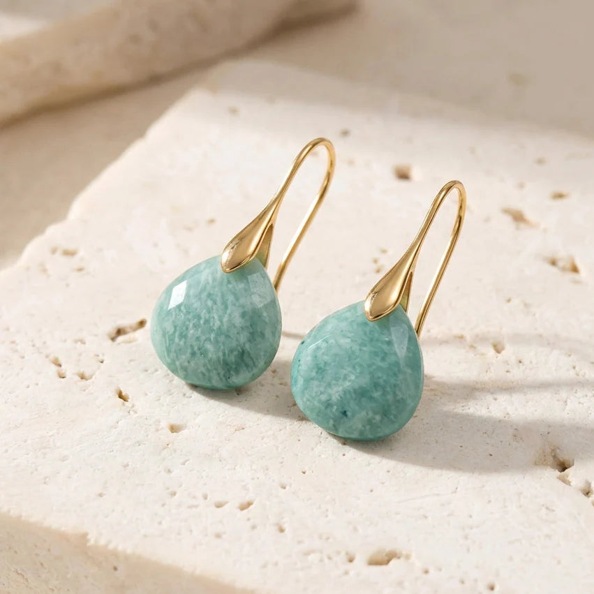 Clover | Balancing Amazonite Drop Earrings