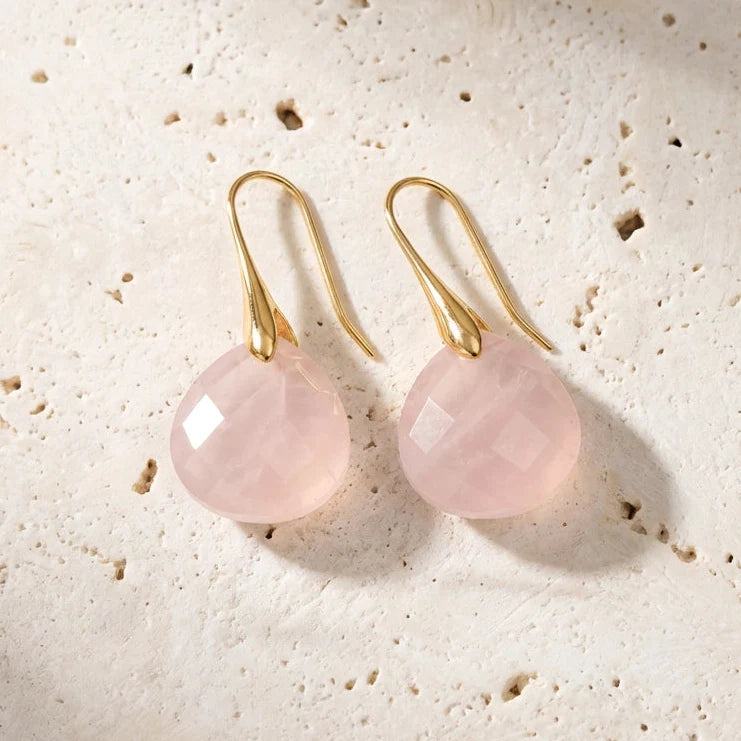 Willow | Compassion Rose Quartz Drop Earrings