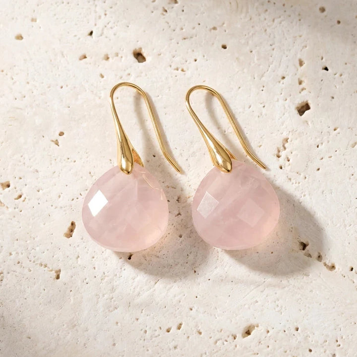 Willow | Compassion Rose Quartz Drop Earrings