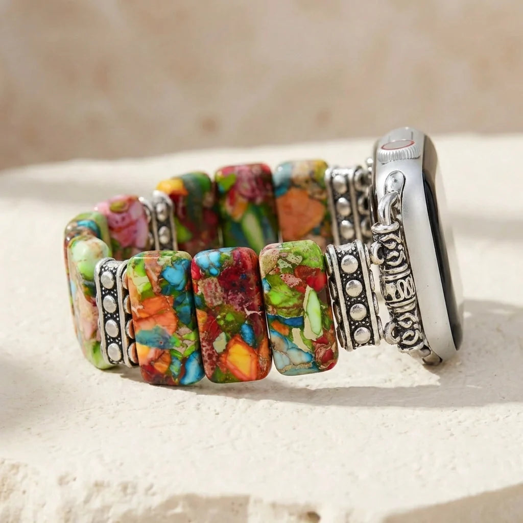 Olive | Imperial Jasper Apple Watch Band