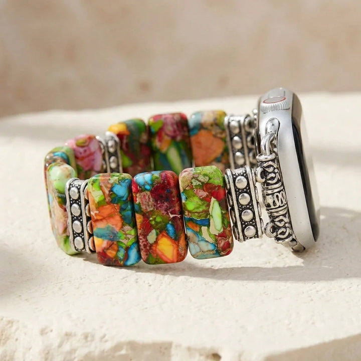 Olive | Imperial Jasper Apple Watch Band