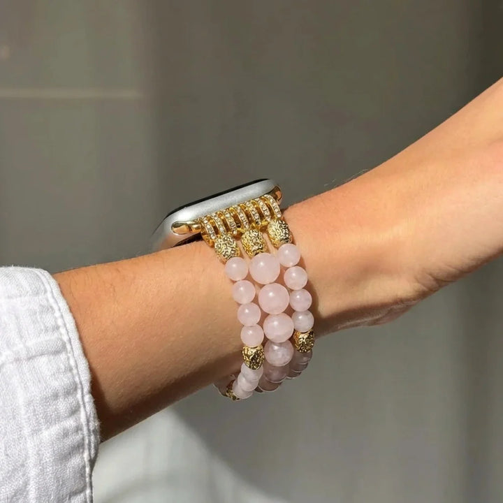 Freya | Healing Rose Quartz Apple Watch Band