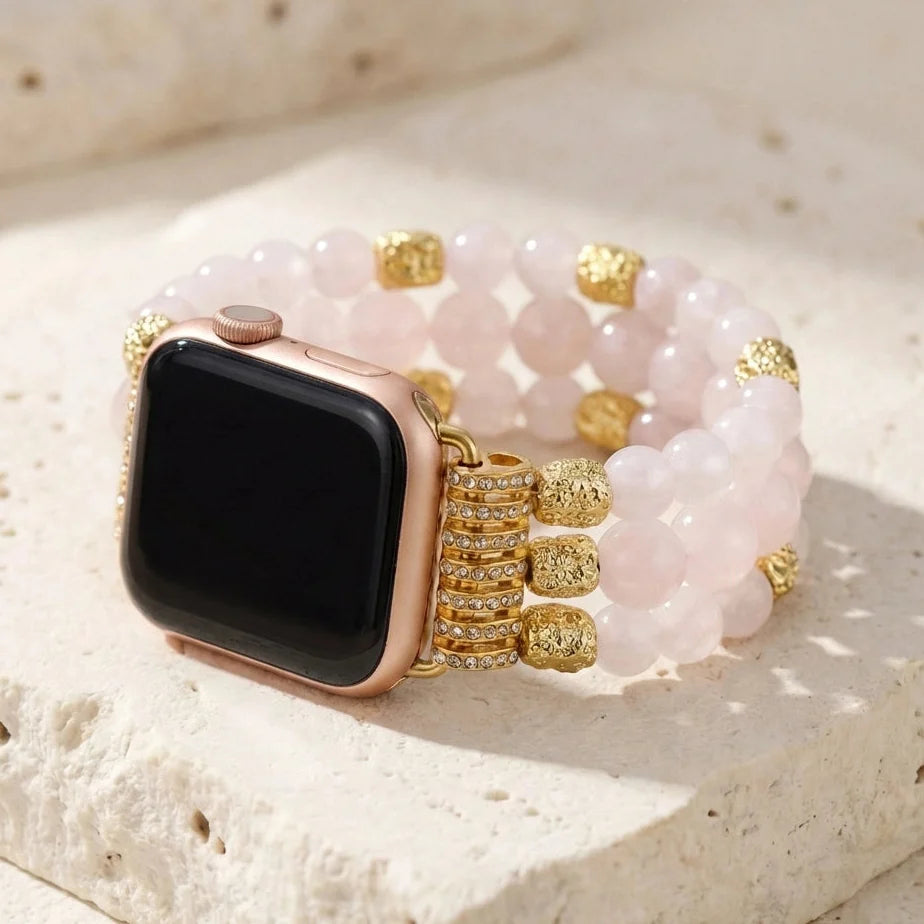 Freya | Healing Rose Quartz Apple Watch Band