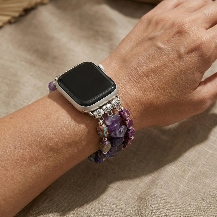 Hazelle | Amethyst & Jasper Apple Watch Band