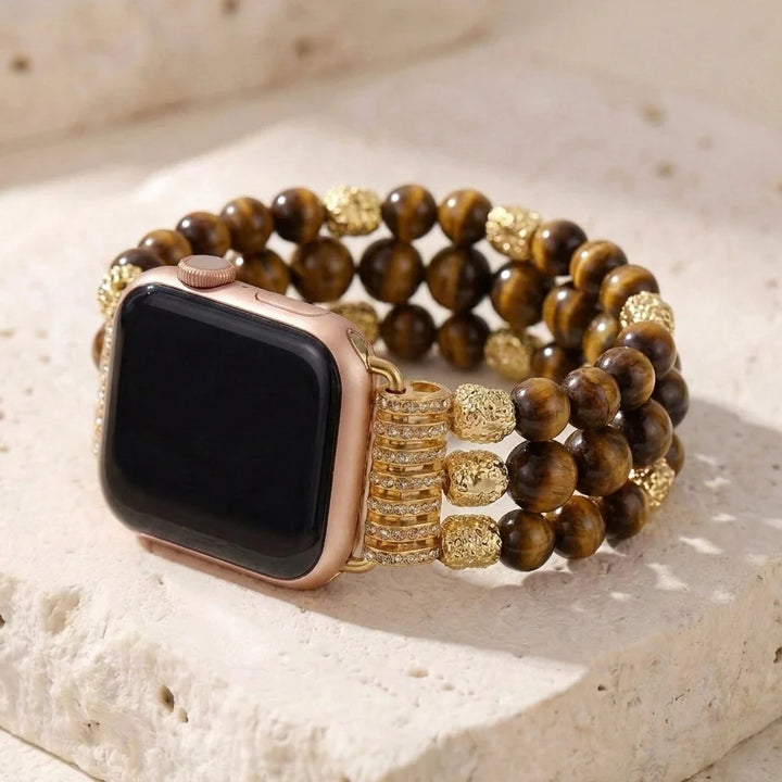 Clover | Grounding Tiger's Eye Apple Watch Band