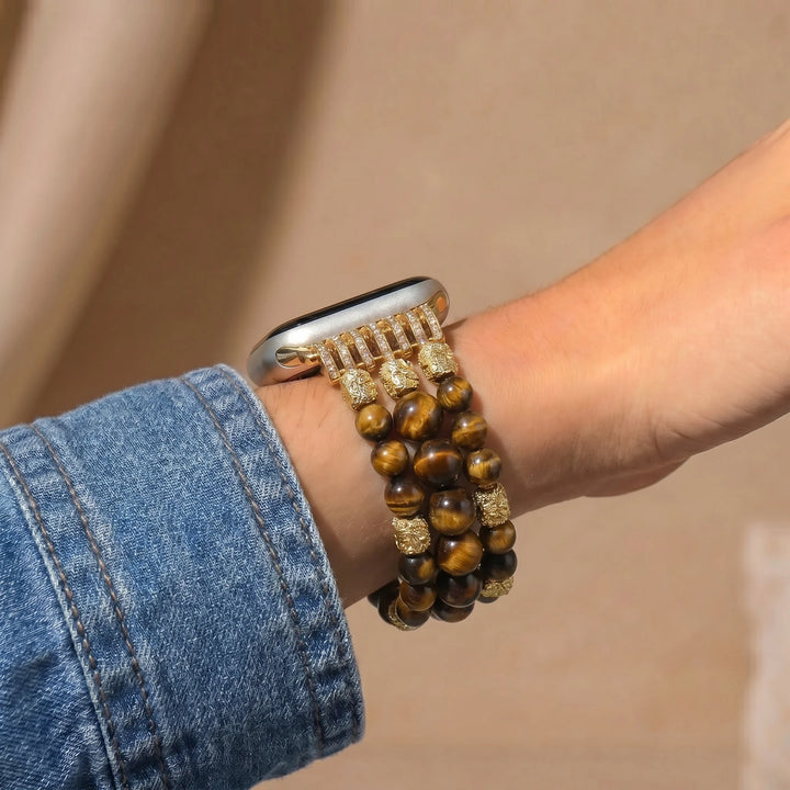 Clover | Grounding Tiger's Eye Apple Watch Band