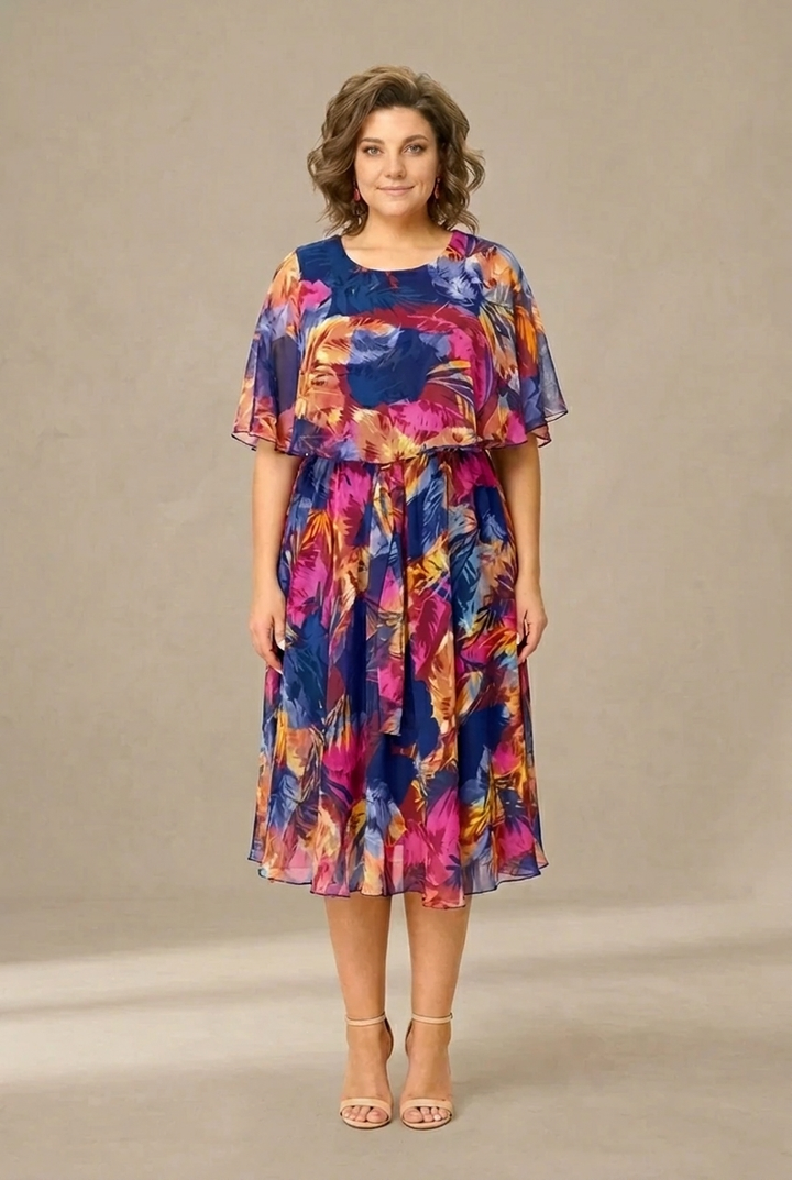 Aitana Vibrant Print Midi Dress