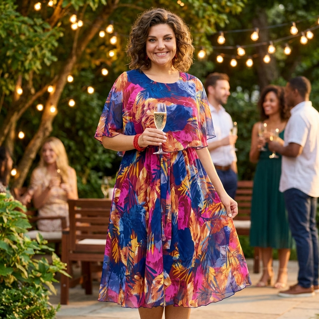 Aitana Vibrant Print Midi Dress