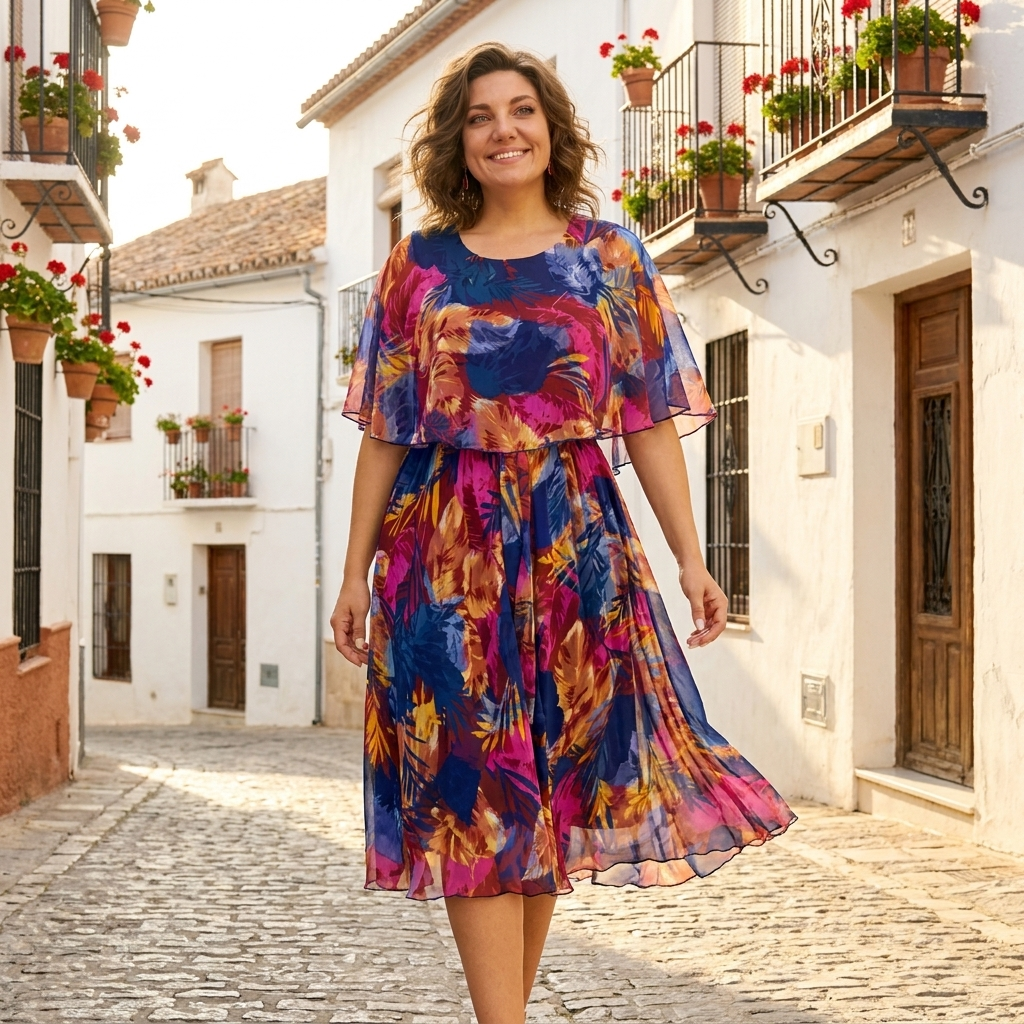 Aitana Vibrant Print Midi Dress