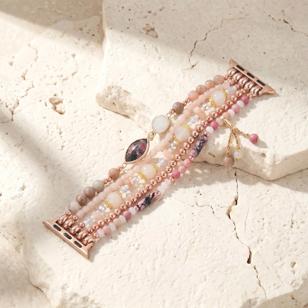 Rosalie | Rose Glow Sunstone Apple Watch Band